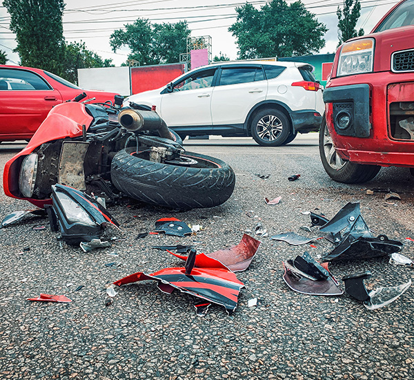 Photo of a motorcycle accident